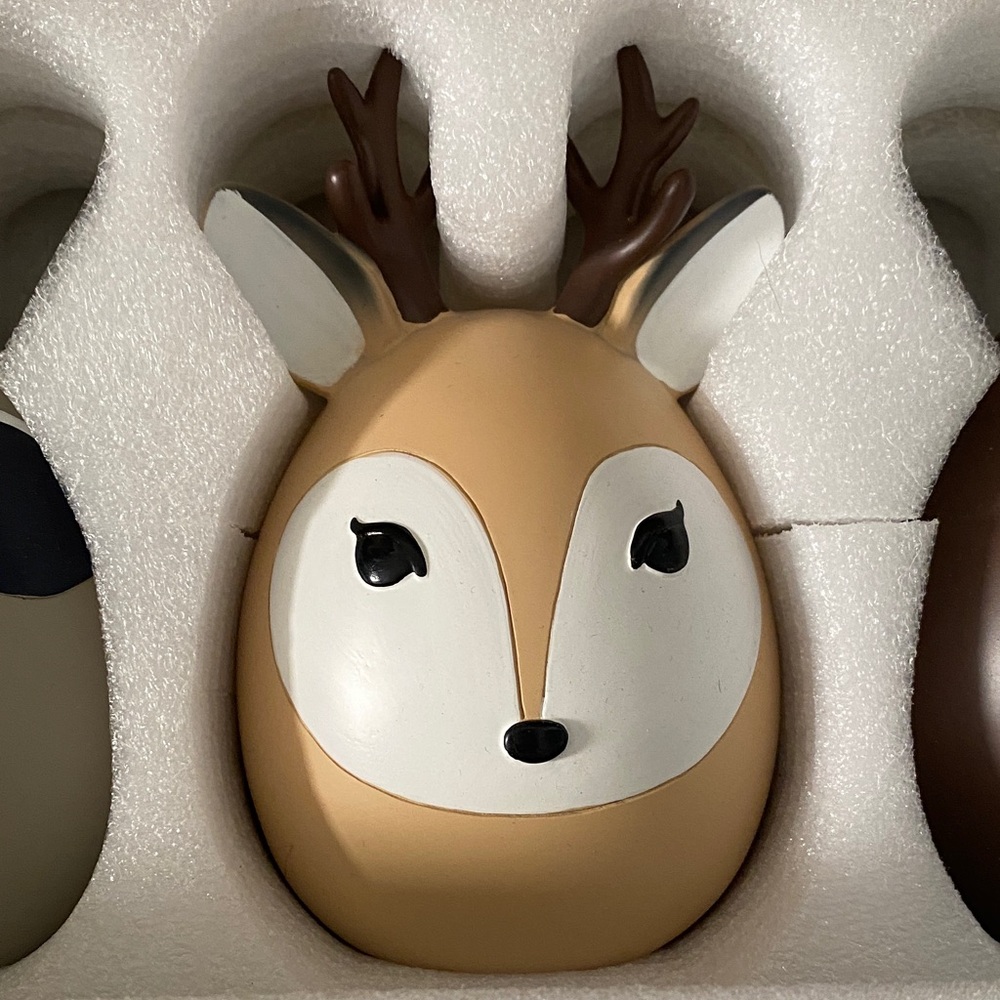 Grandin Road Woodland Animals Easter Eggs Decor Decoration Fox Owl Bear Deer - Picture 4 of 9